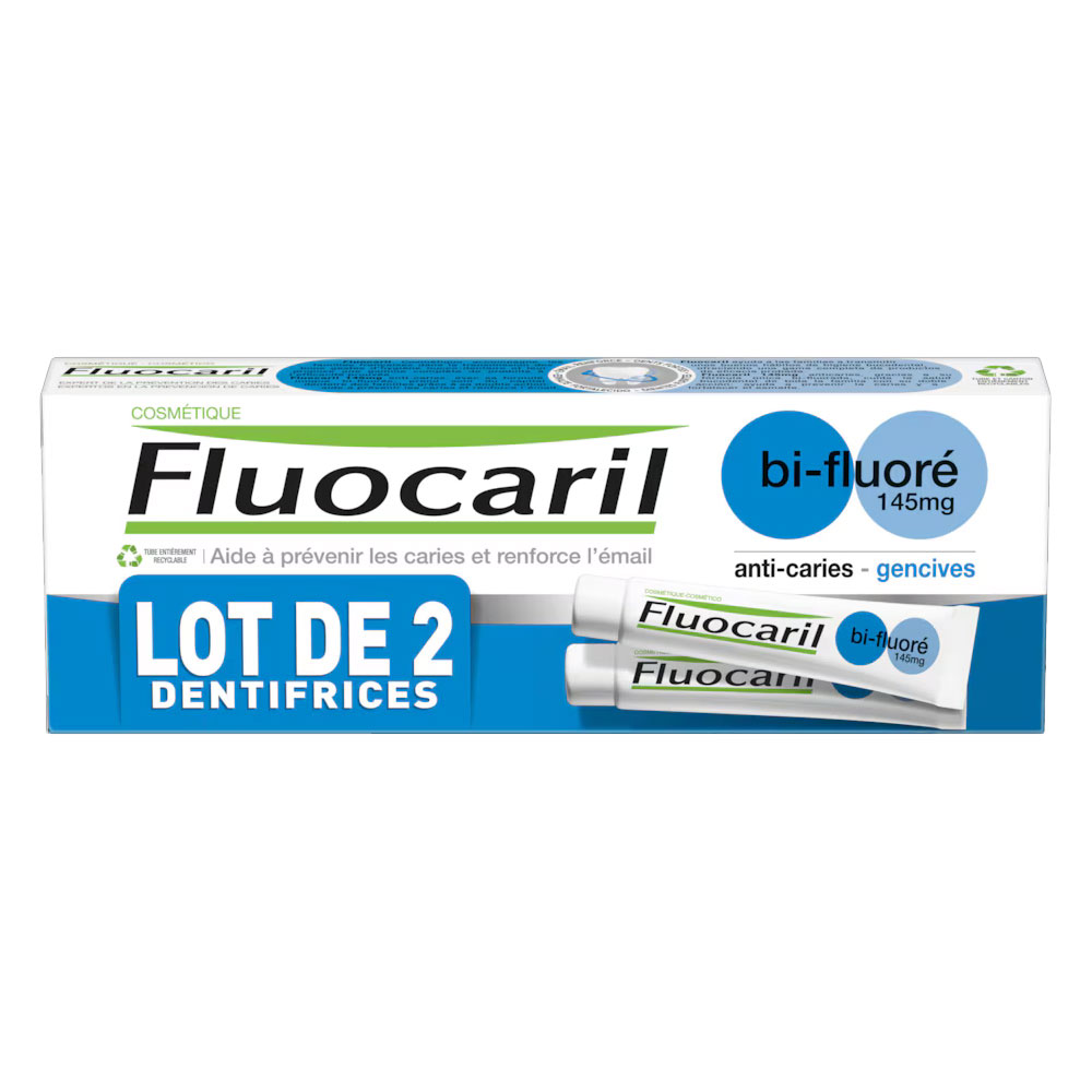 Fluocaril Dentifrice Bi-fluoré Goût Menthe 2x75ml