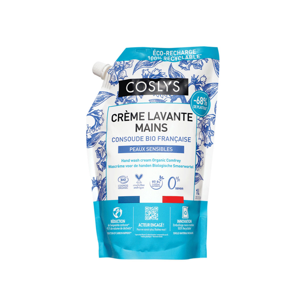 Coslys Eco-Recharge Crème Lavante Mains Consoude 1l