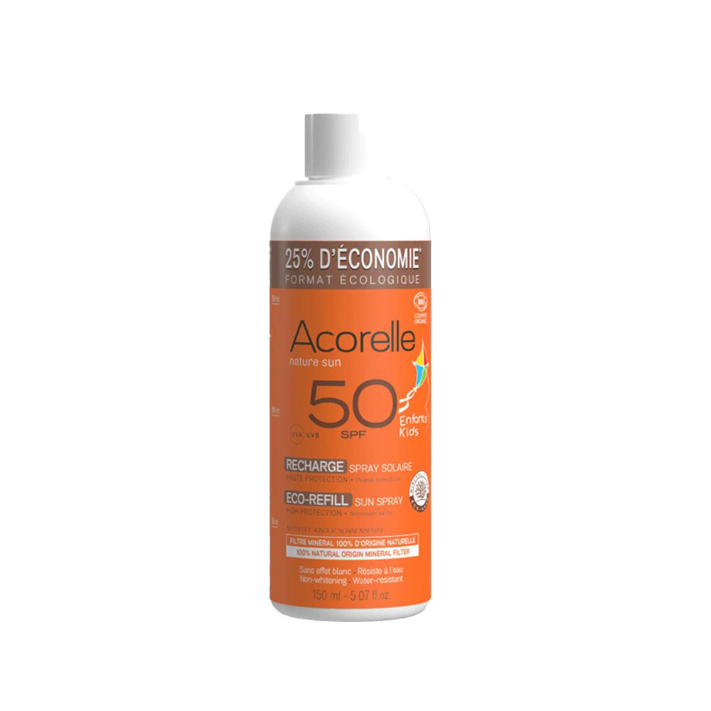 Acorelle Recharge Spray Solaire Enfant SPF50 150g