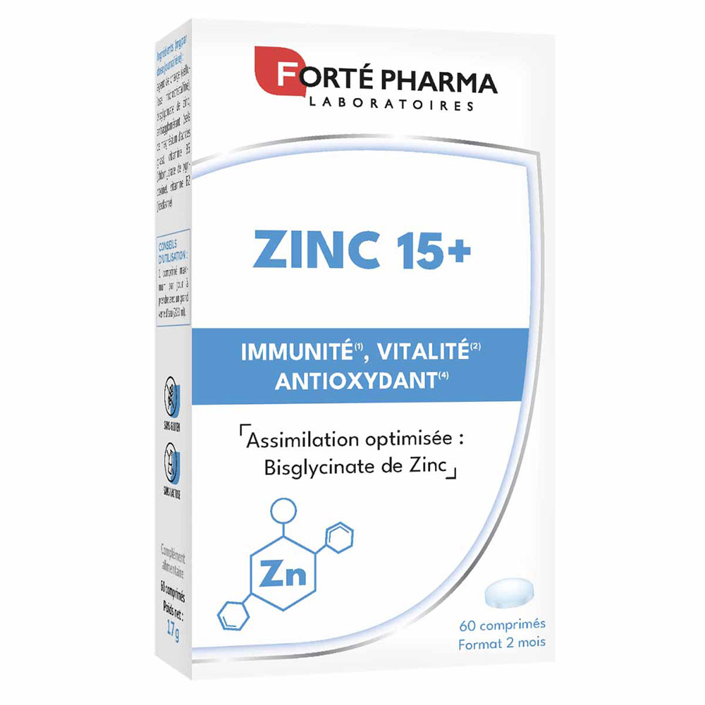 Forté Pharma Zinc 15+ 60 comprimés