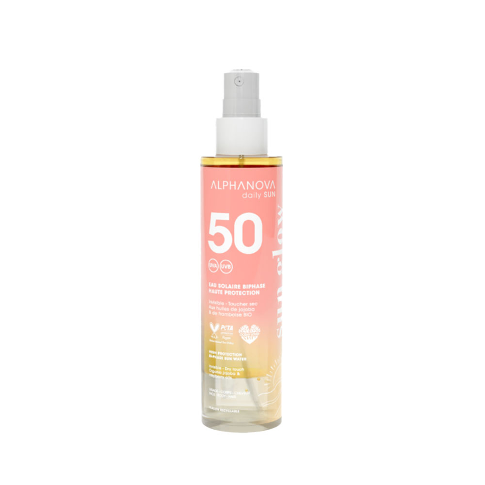 Alphanova Daily Sun Eau Solaire Biphase Visage Corps & Cheveux Spf50 125ml