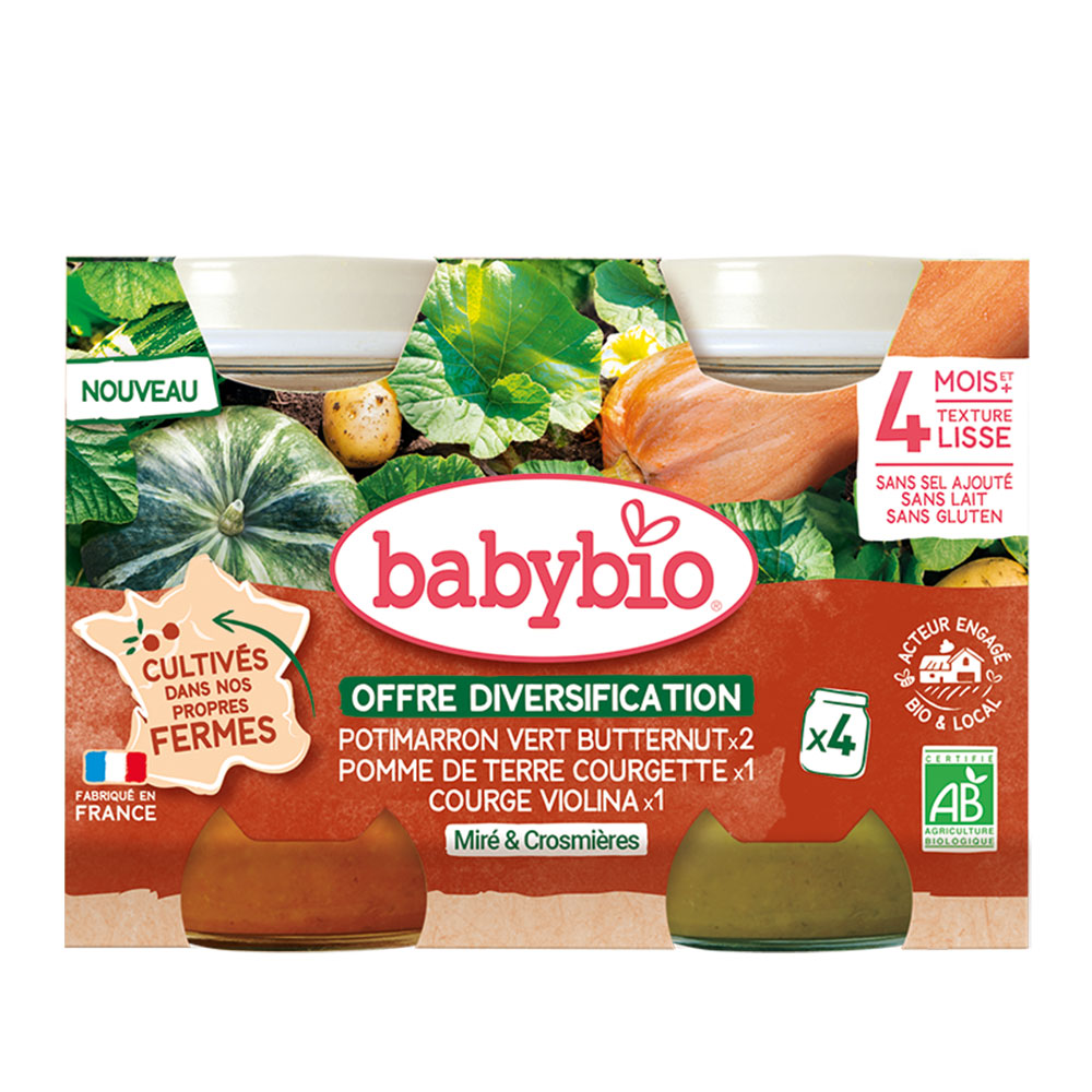 Babybio Légumes Multipack Pots des Fermes Dès 4 mois 4x130g