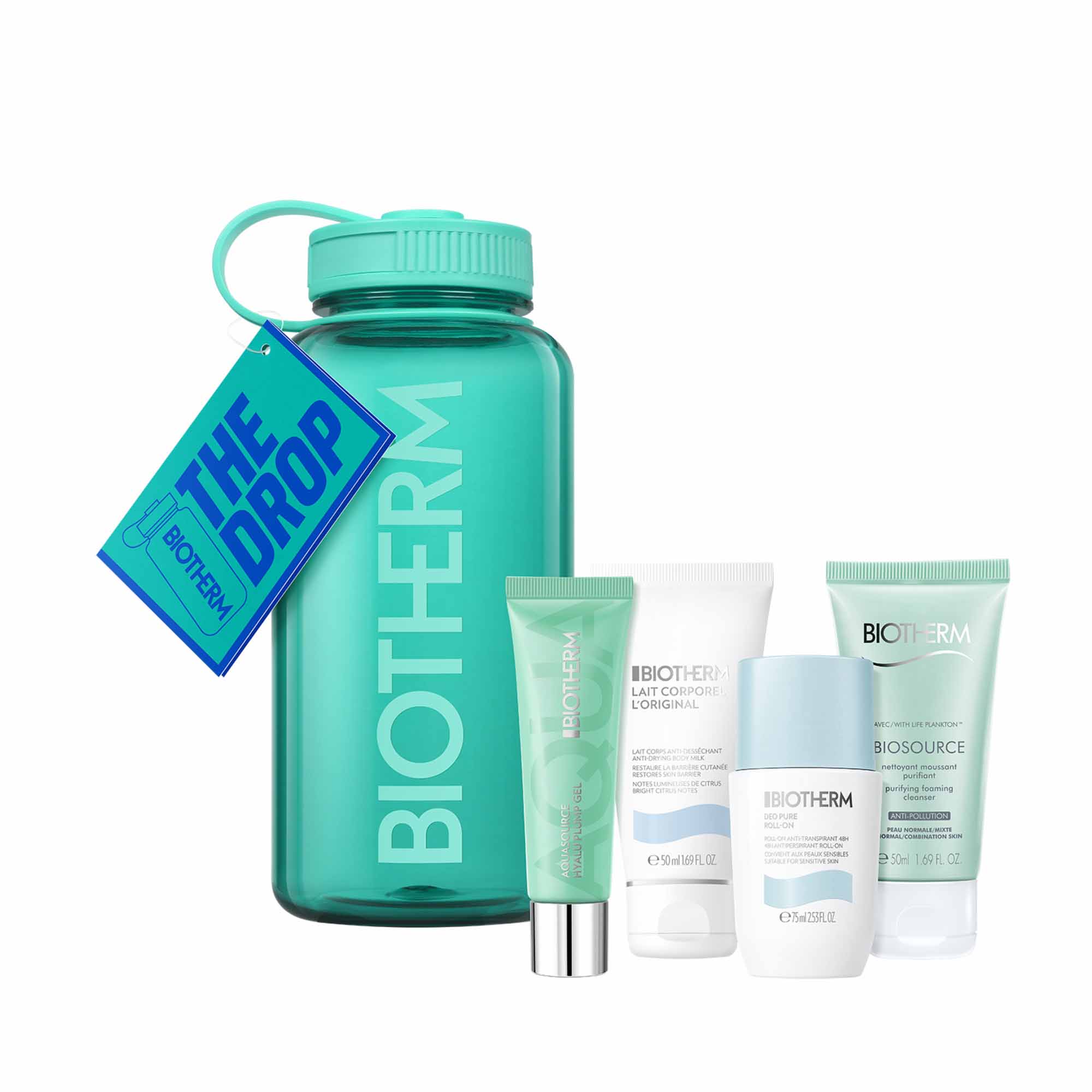 Biotherm Drop Collection Les Essentiels d'Hydratation Gourde Verte Visage & Corps