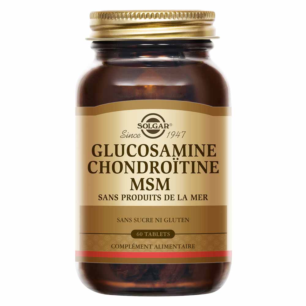 Solgar Glucosamine Chondroïtine MSM 60 comprimés