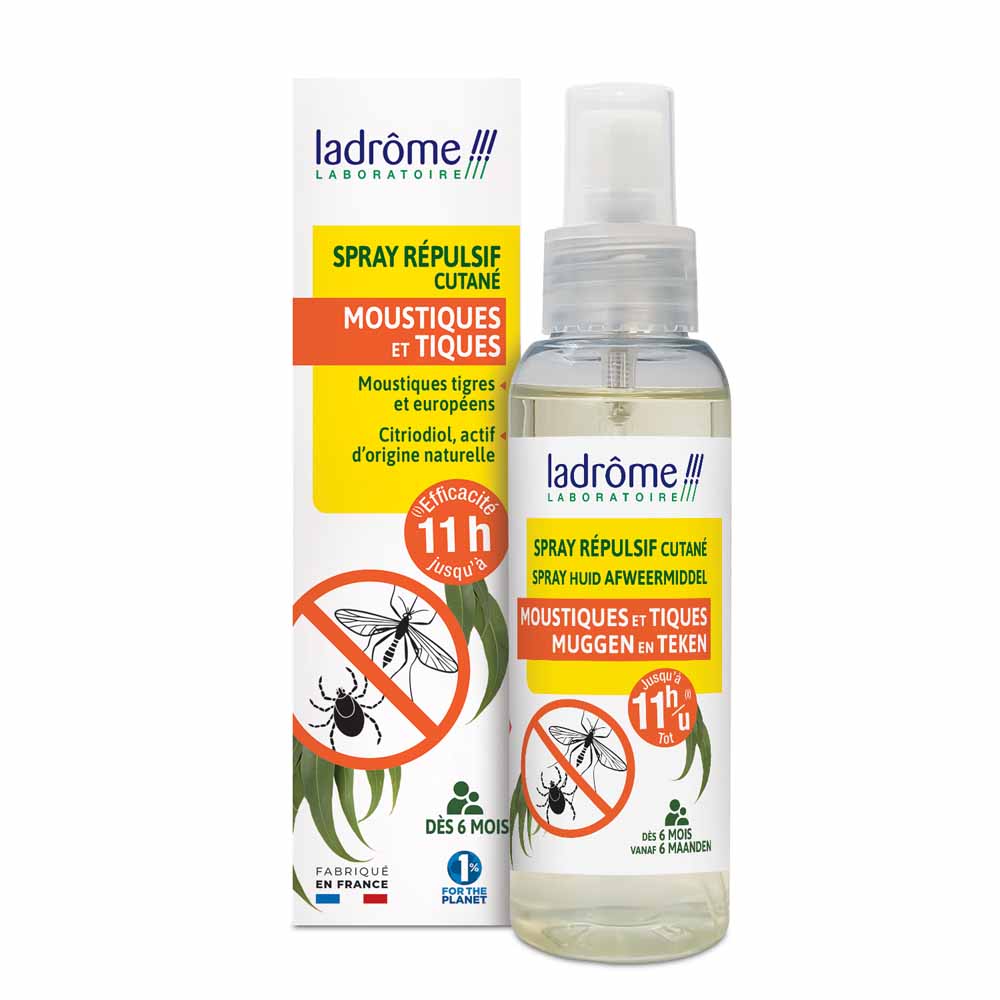 Ladrôme Spray Répulsif Moustiques Tiques 100ml