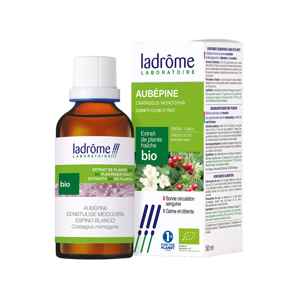 Ladrôme Extrait De Plante Aubepine Sommité Fleurie Et Fruit 50ml