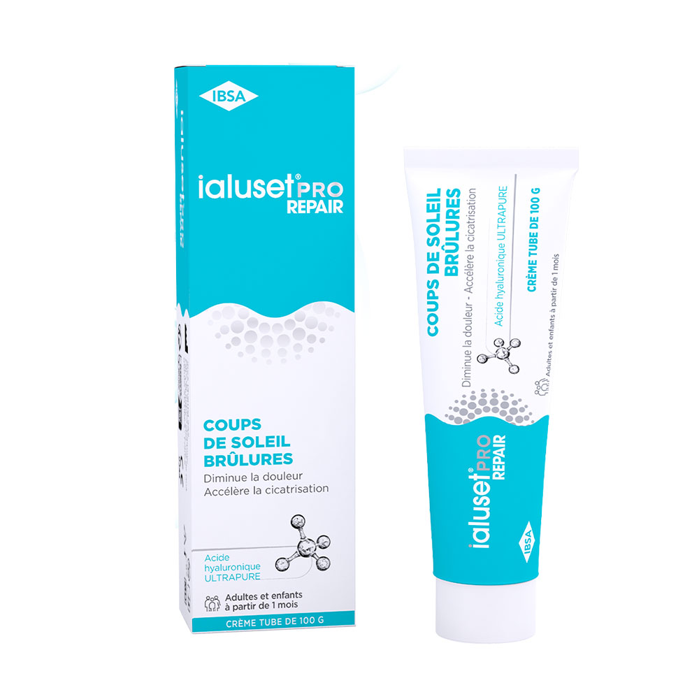 IBSA Ialuset Pro Repair Crème Cicatrisante Soleil & Brûlures 100g