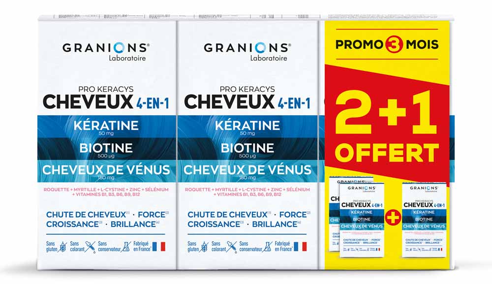 Granions Pro Keracys Cheveux 4en1 3x90 comprimés