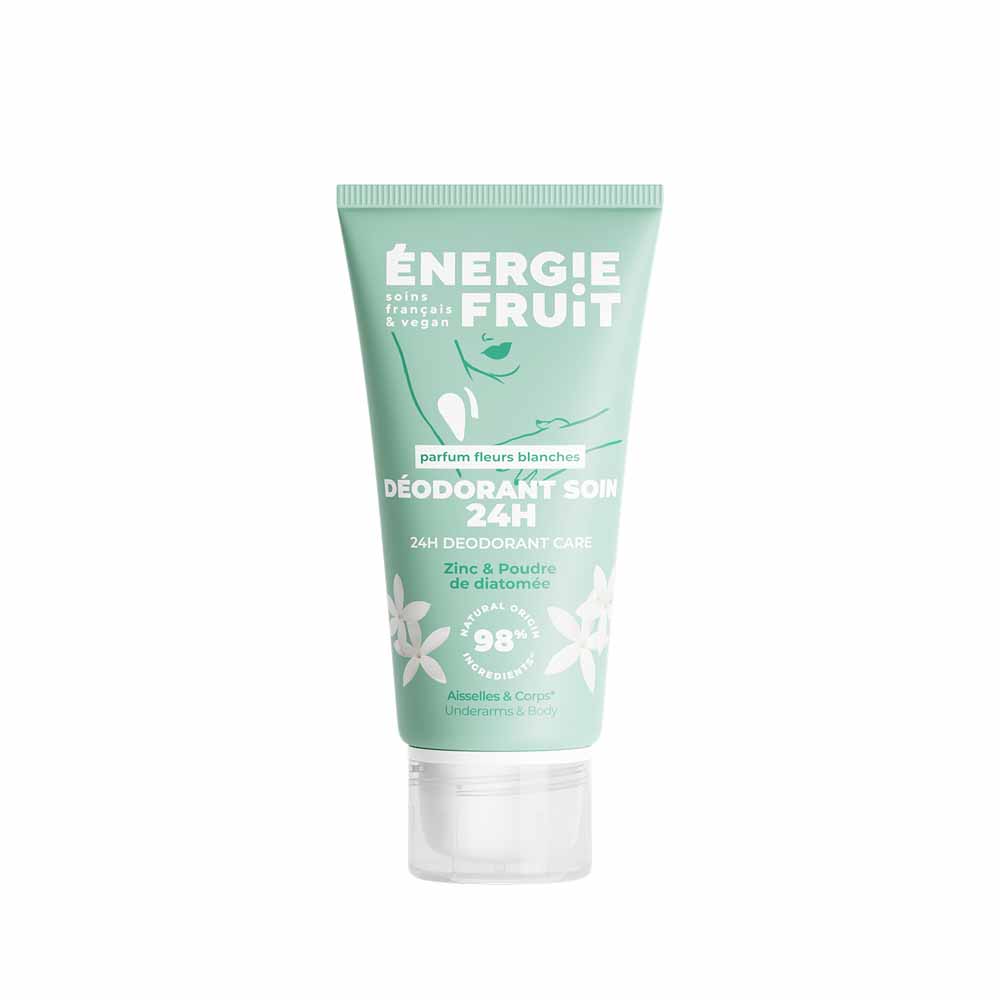 Energie Fruit Déodorant Soin 24h Parfum Fleurs Blanches Peaux Sensibles 50ml