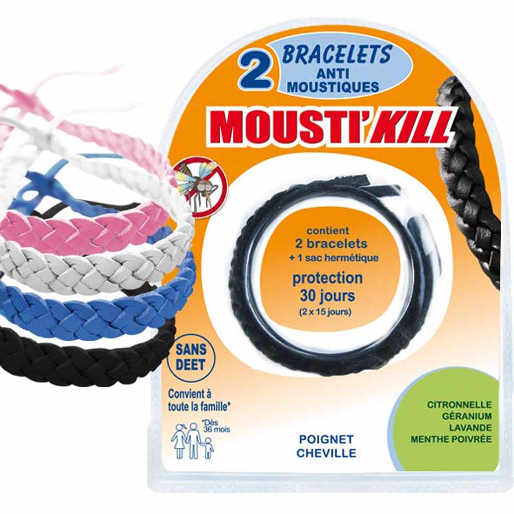 Mousti'Kill Bracelets répulsifs anti-moustiques