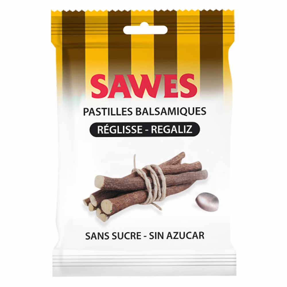 SAWES Bonbons réglisse sans sucre 50g
