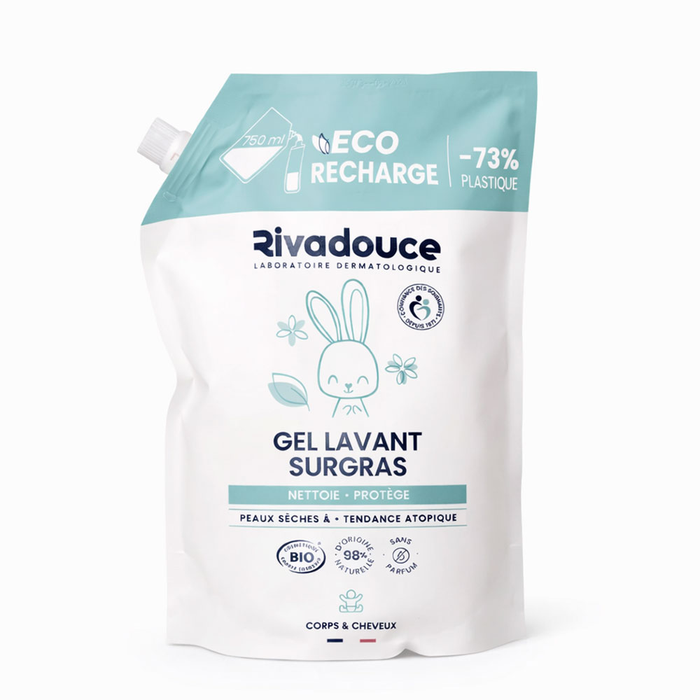 Rivadouce Écorecharge Gel lavant surgras Bio Sans parfum 1L