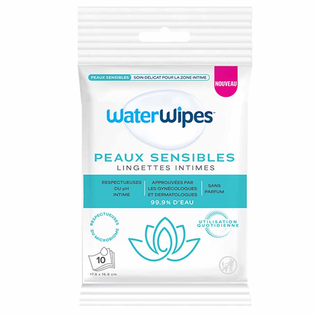 Waterwipes Lingettes Intimes Sensitive x10