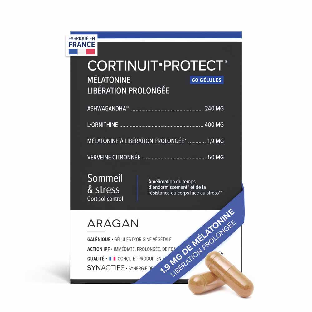 Aragan Synactifs CortiNuit Protect Anxiété & sommeil réparateur 60 gélules