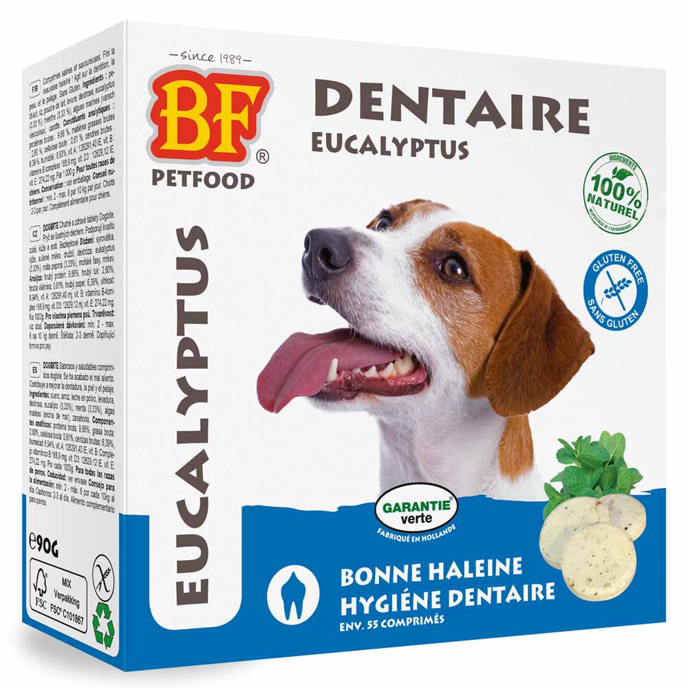 Biofood BF Petfood Dentaire Bonne Haleine Hygiène dentaire Chien 55 Comprimés