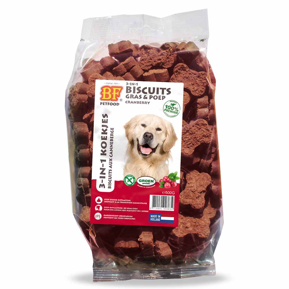 Biofood BF Petfood Biscuits 3-en-1 à la canneberge Pour Chien 500g