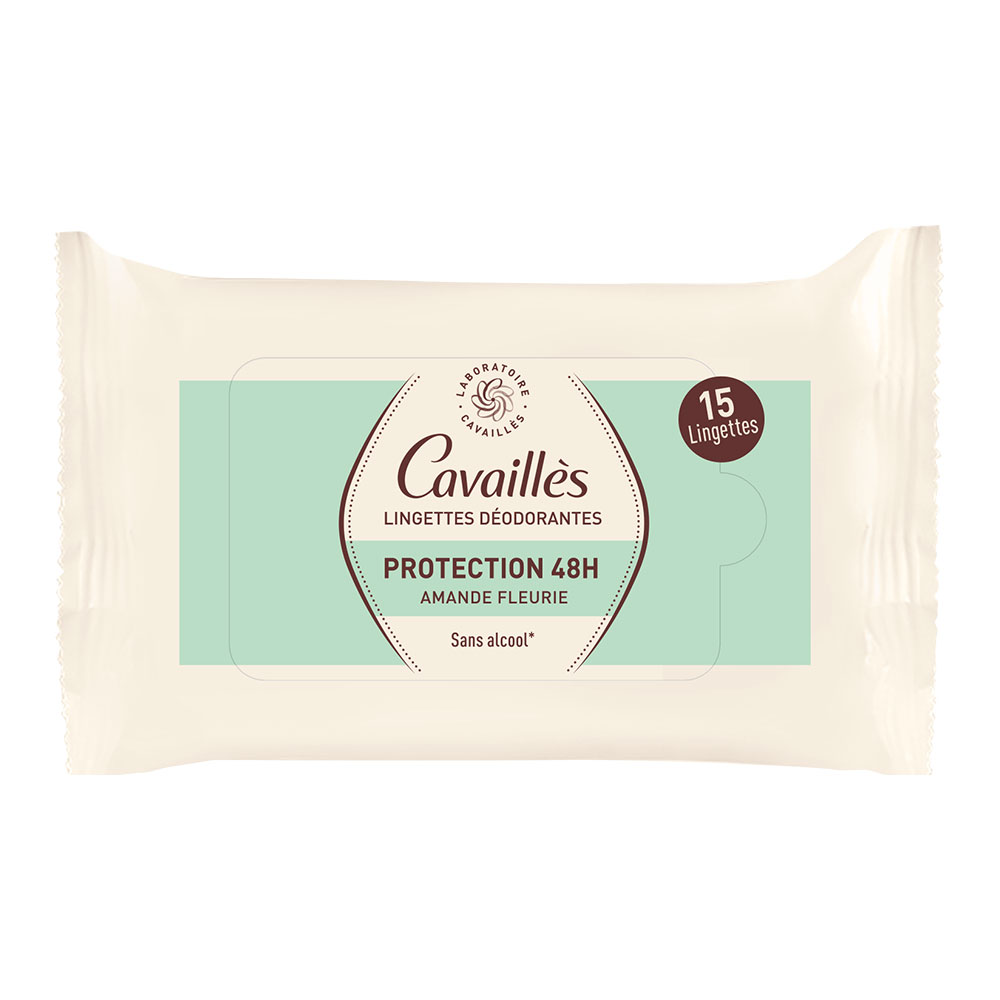 Cavaillès Dermato 48H Lingettes Déodorantes x15