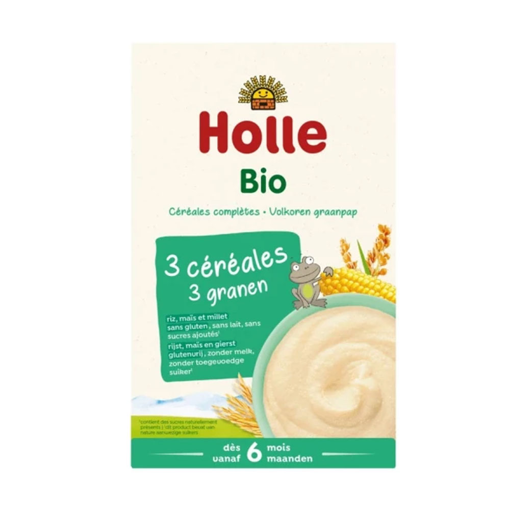 Holle Pural Bouillie 3 céréales Bio Dès 6 mois 250g