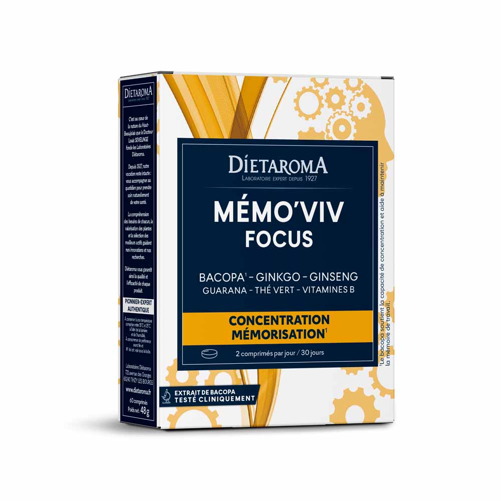Dietaroma Mémo'Viv Focus 60 comprimés