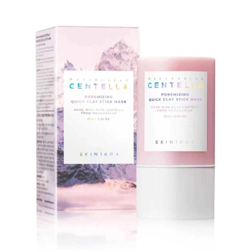 Skin1004 Madagascar Centella Poremizing Quick Clay Masque Argile rose en stick 27g