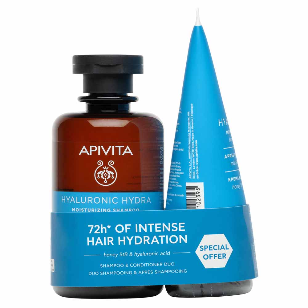 Apivita Hyaluronic Hydra Duo Hydratant Shampoing 250ml et Après-Shampoing 150ml