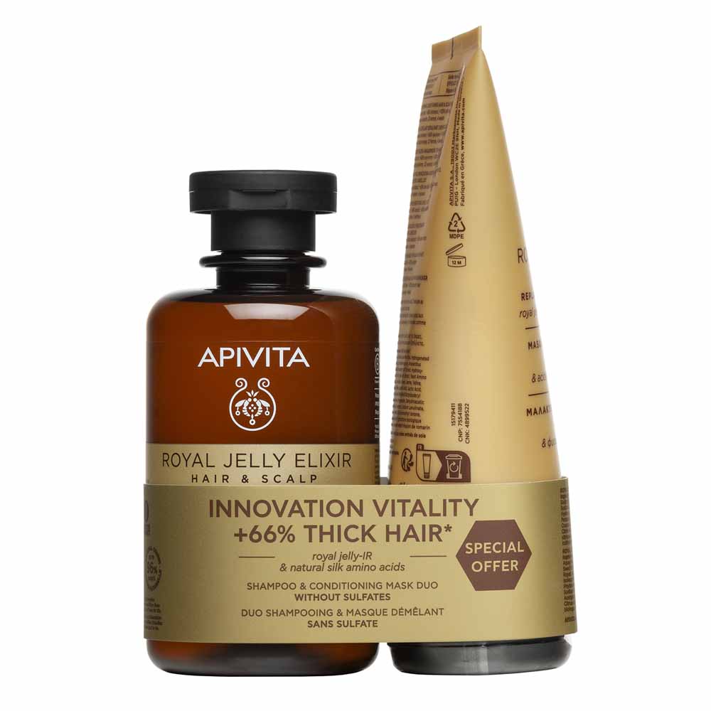 Apivita Royal Jelly Elixir Duo Shampoing 250ml et Masque 150ml