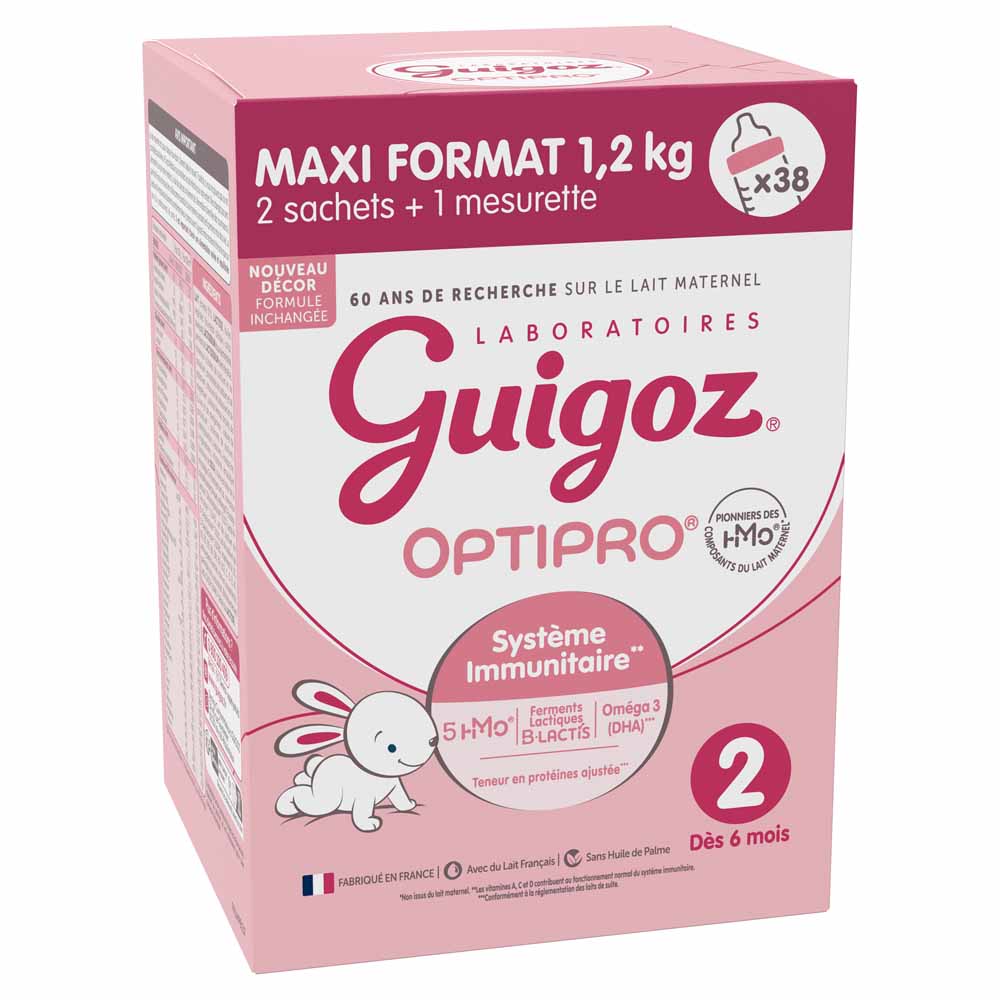 Guigoz Optipro Lait en Poudre 2 De 6 Mois À 1 An 1.2kg