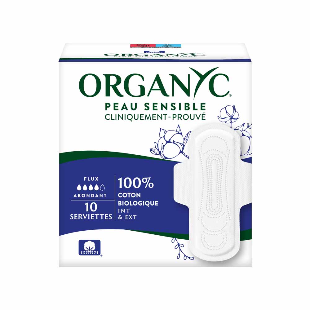 Organyc Serviettes 100% coton Bio Super x10