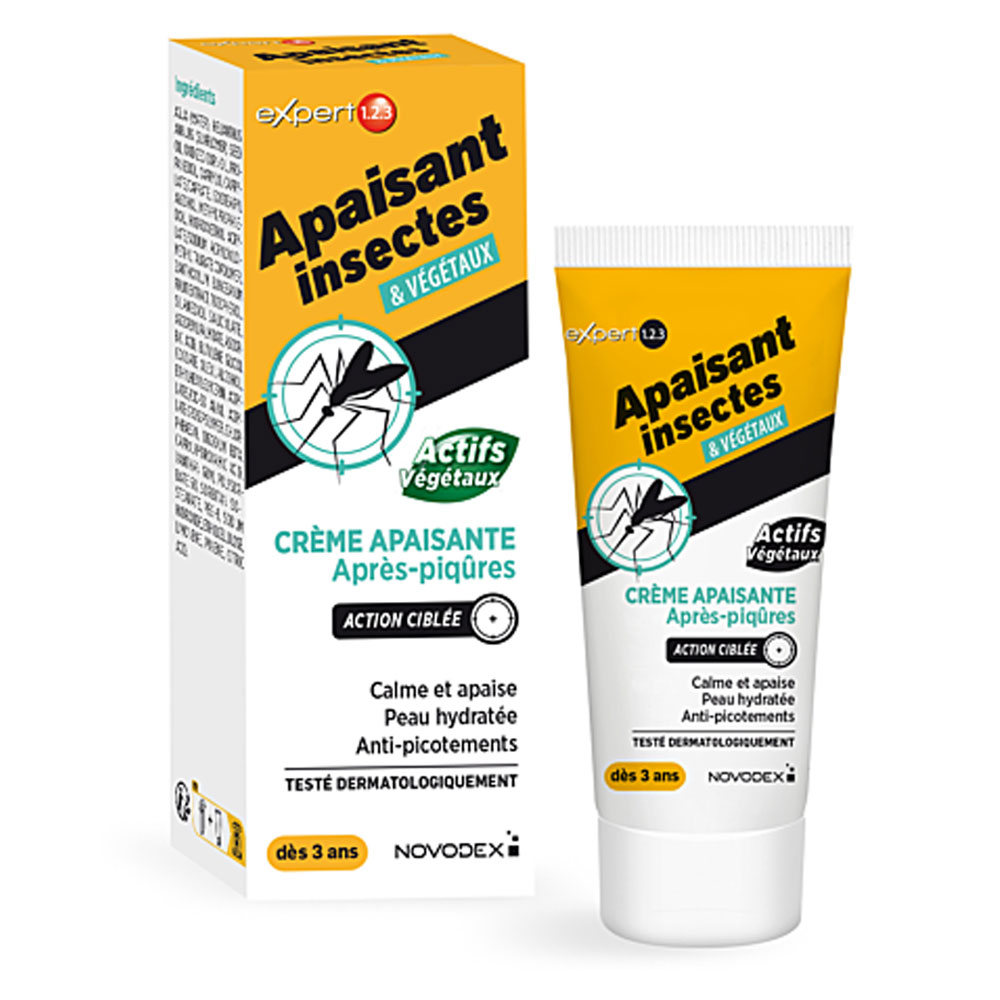 Novodex Expert 1.2.3 Crème Apaisante Après-Piqûres 30ml