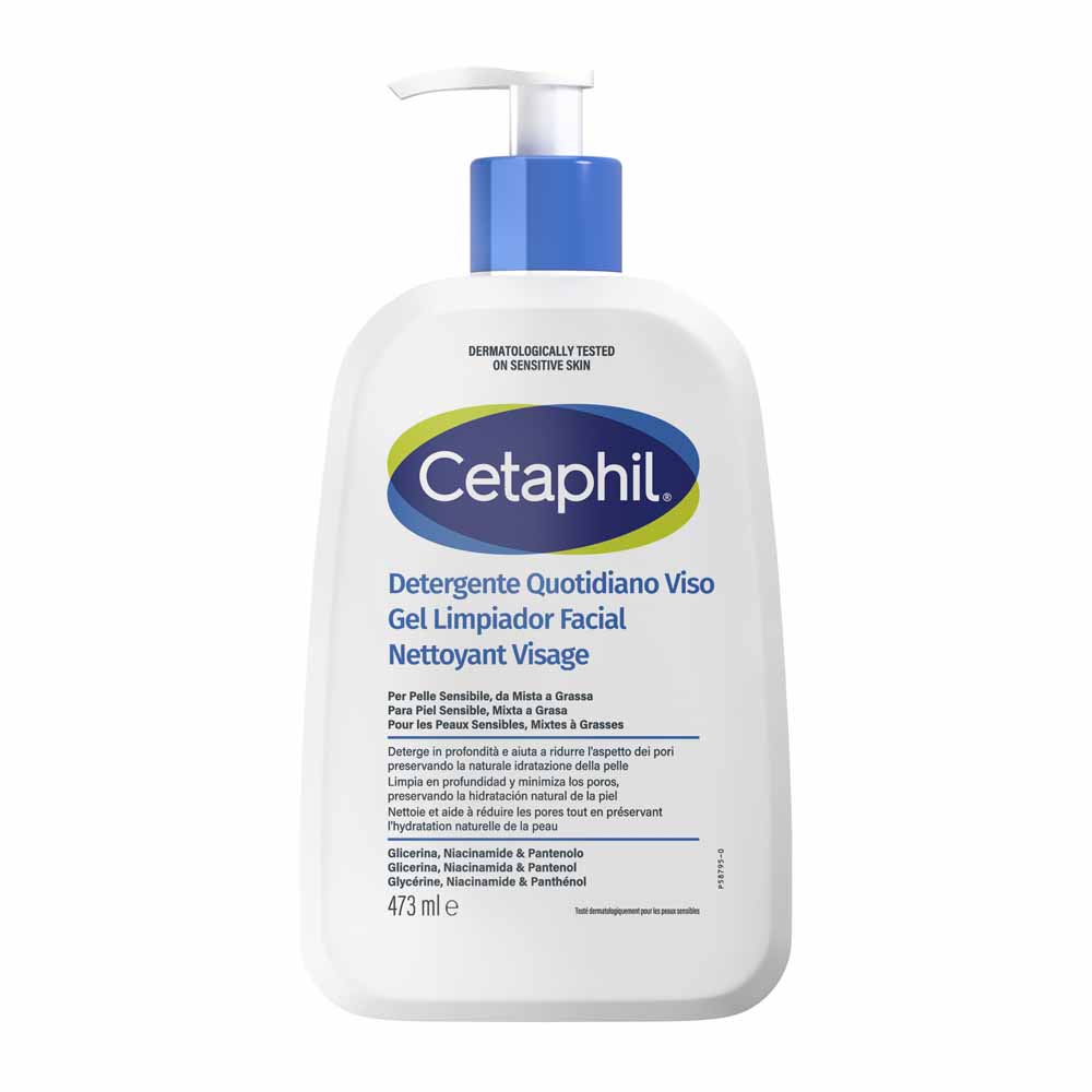 Cetaphil Nettoyant Visage Quotidien Peaux Sensibles Mixtes à Grasses 473ml