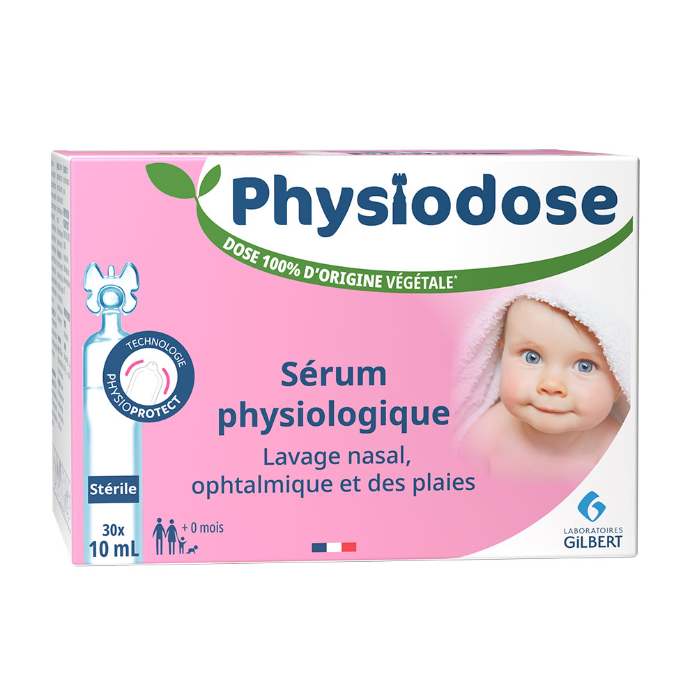 Gilbert Physiodose Sérum Physiologique stérile 30 Unidoses de 10ml