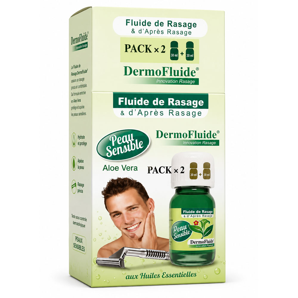 Dermo Fluide Fluide De Rasage Et Apres-rasage A L'aloe Vera Peaux Sensibles 60ml