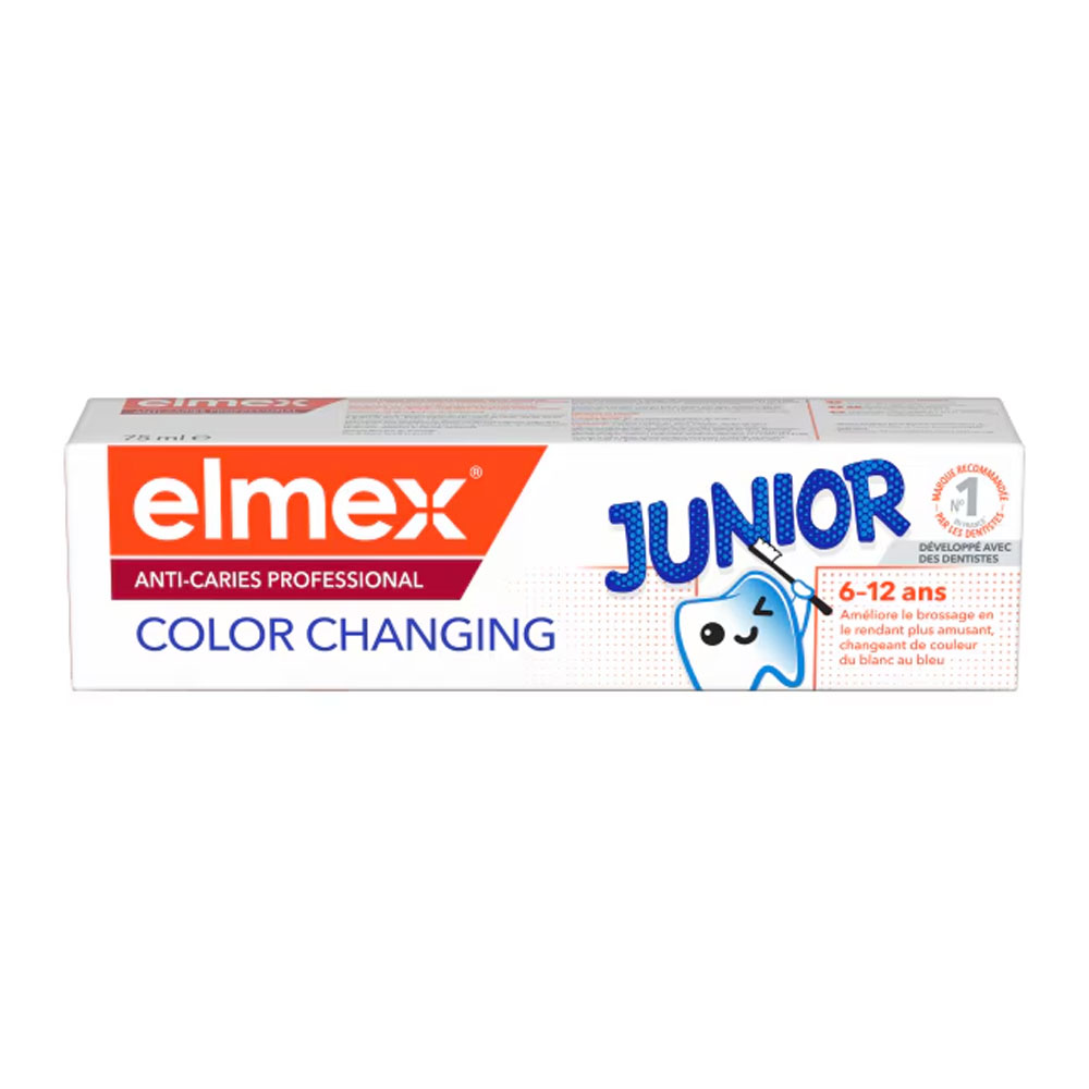 Elmex Dentifrice Color Changing Anti Caries 6-12ans 75ml