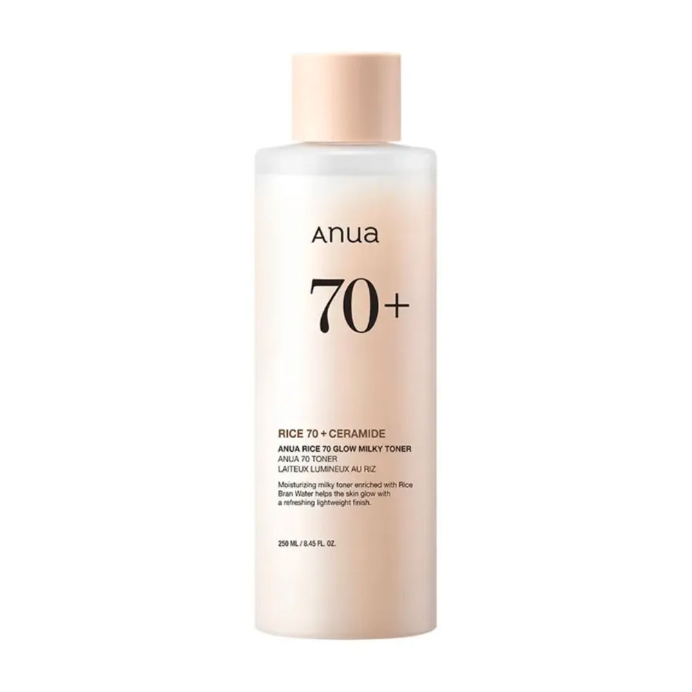 Anua Rice 70 Glow Milky Tonique illuminateur au riz 250ml