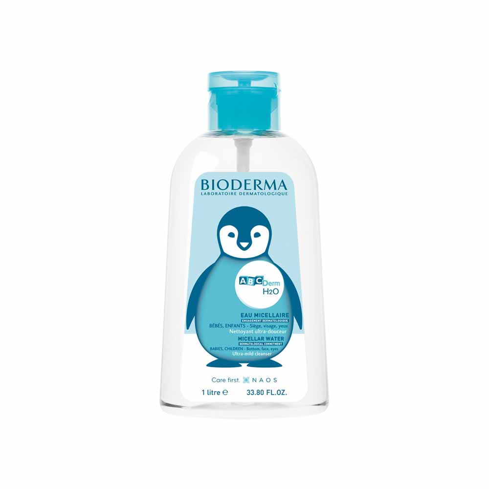 Bioderma Abcderm Eau Nettoyante Micellaire Bébé Peaux Sèches 1L