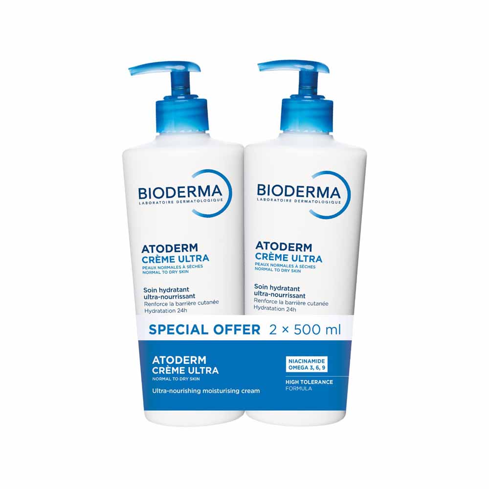 Bioderma Atoderm Crème Ultra-Nourrissante Peaux Sensibles et Sèches 2x500ml