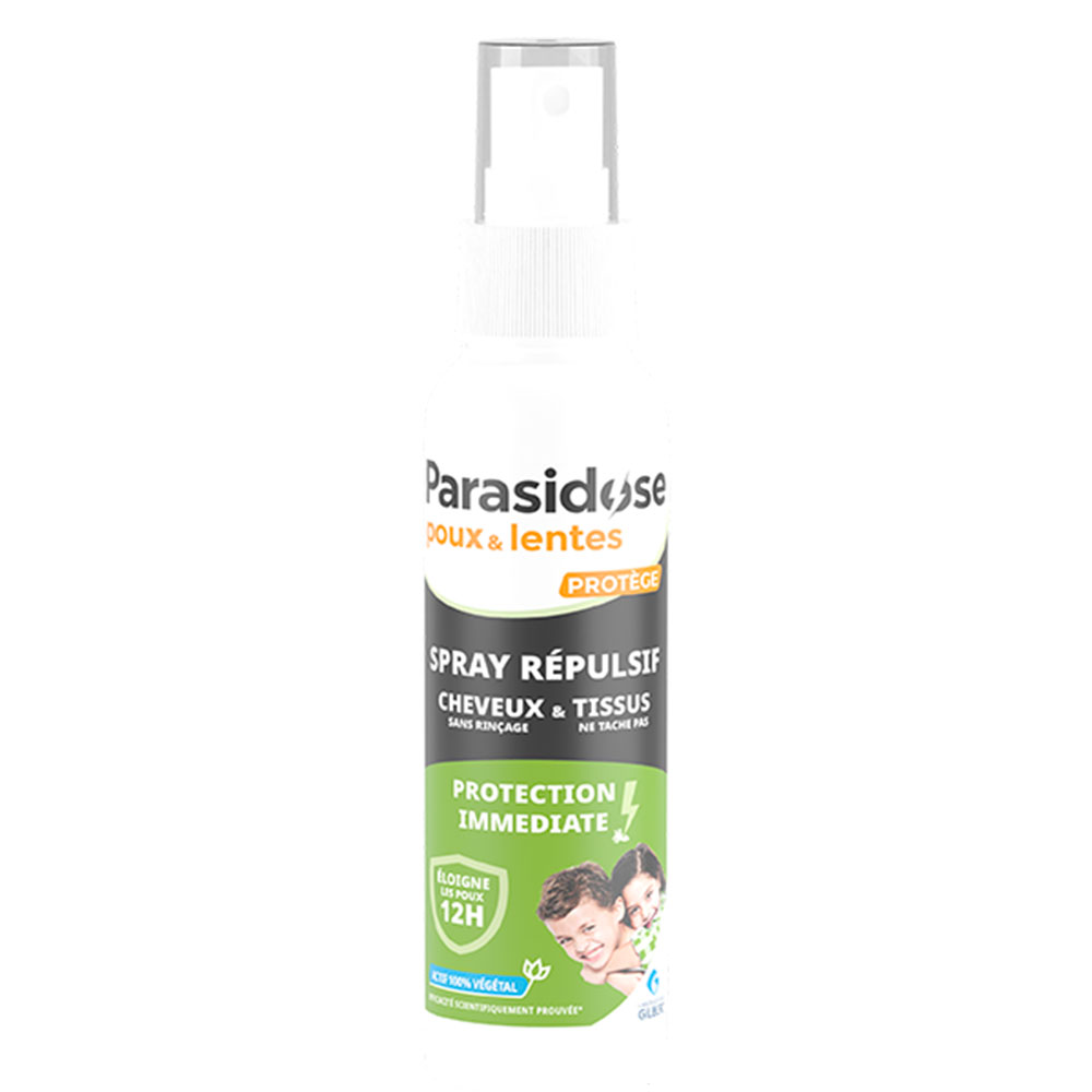 PARASIDOSE Spray répulsif poux et lentes 2en1 Cheveux et tissus 100ml