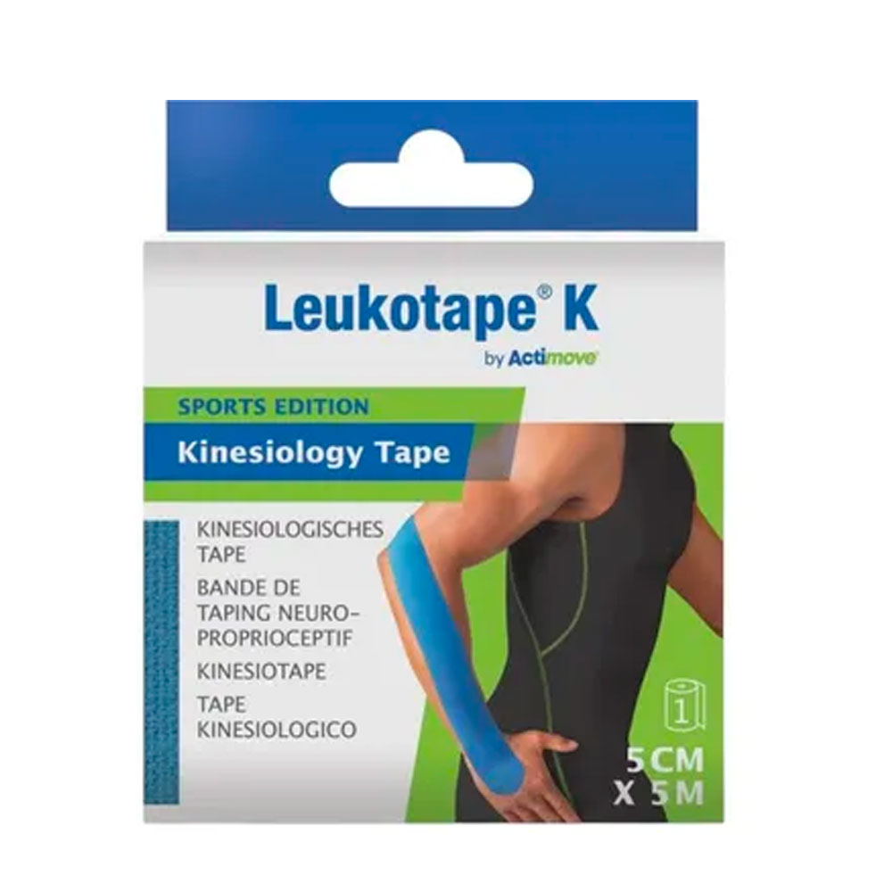 Actimove Leukotape® K Bande adhésive élastique 5mx5cm Bleu x1