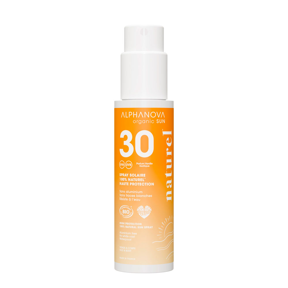 Alphanova Organic Sun Crème Solaire Spf30 Bio Parfum Monoi 125g