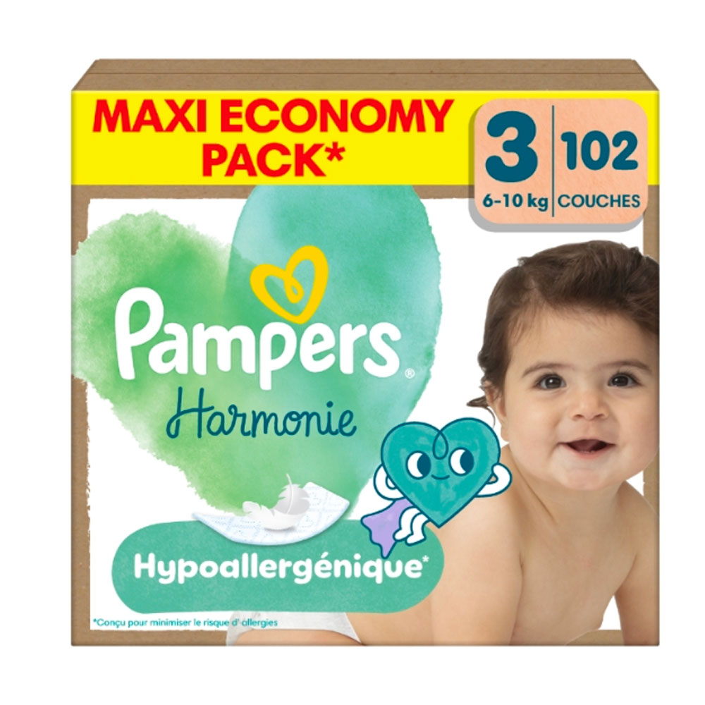 Pampers Harmonie Couches Taille 3 6 à 10kg x102