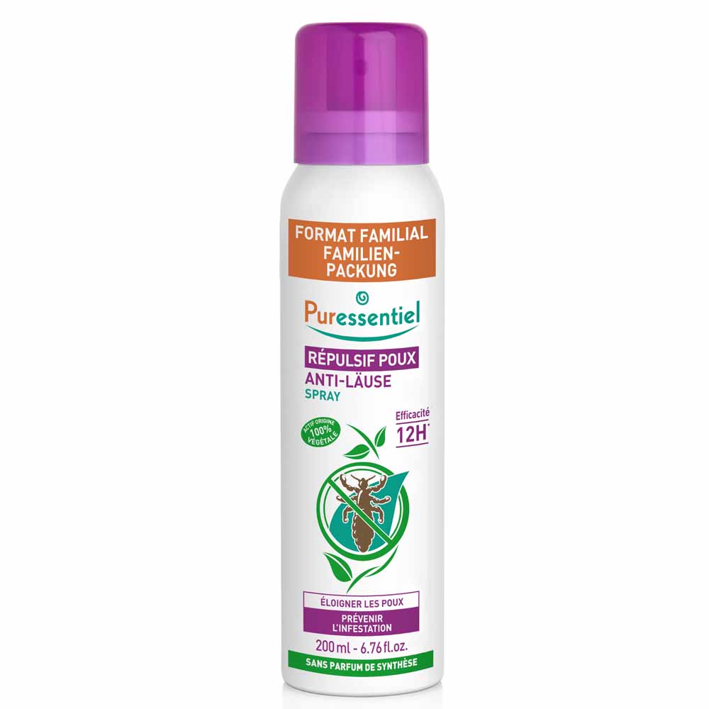 Puressentiel Anti-Poux Spray Repulsif Poux Format Familial 200 ml