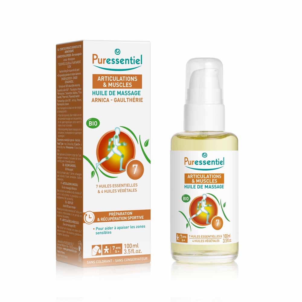 Huile De Massage Bio 100ml Articulations Et Muscles Arnica et gaulthérie Puressentiel