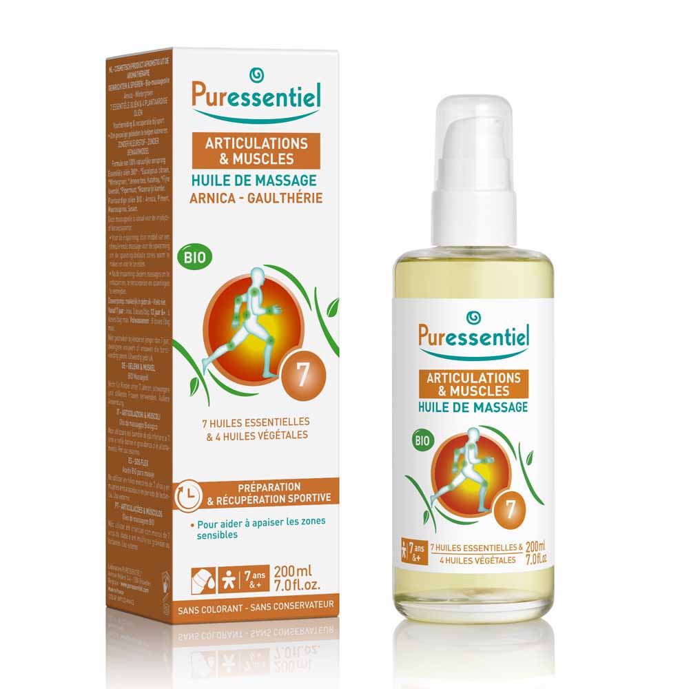 Puressentiel Articulations Et Muscles Huile De Massage Arnica et Gaulthérie Bio 200ml