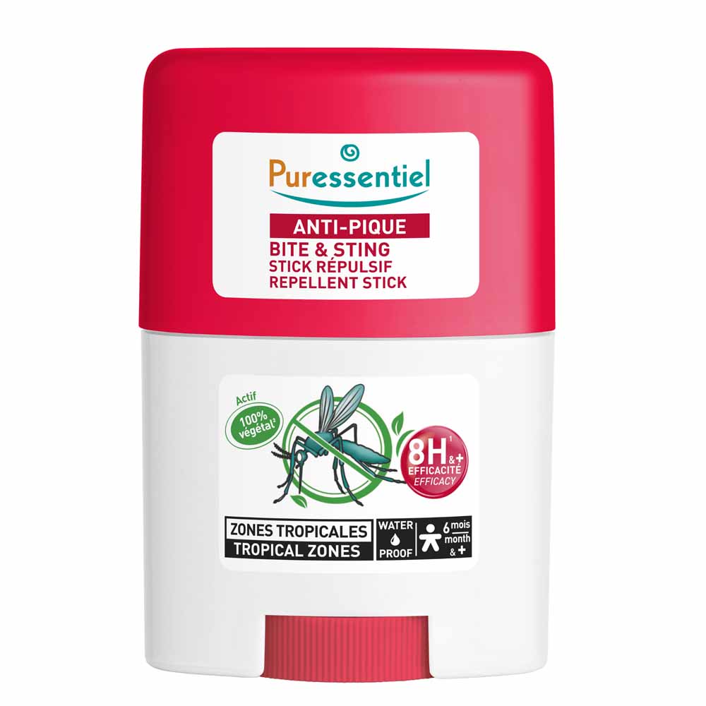 Puressentiel Anti-Pique Stick Répulsif Zones Tropicales Moustiques Tigres et Tropicaux Dès 6 Mois 20ml
