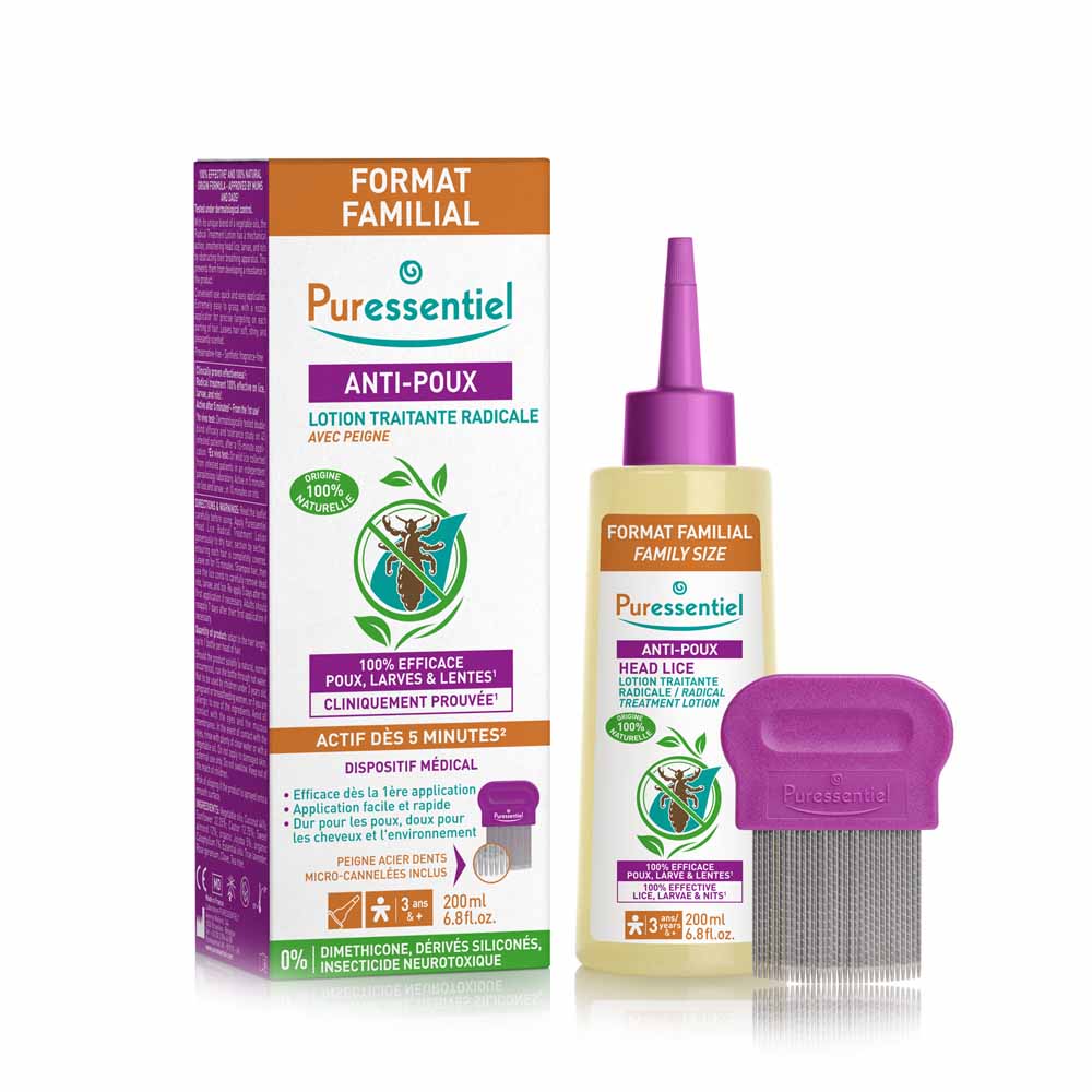 Puressentiel Anti-Poux Lotion traitante anti poux et peigne 200ml