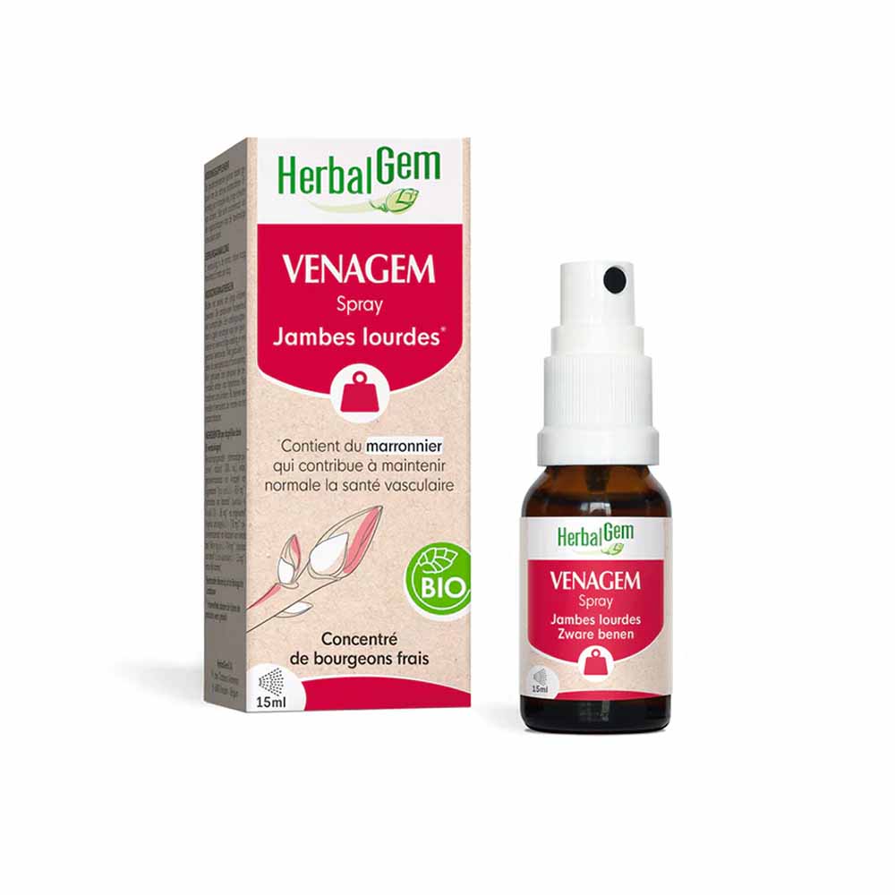 Herbalgem Spray Venagem Jambes lourdes Bio Complexe de Gemmothérapie Concentrée 15ml