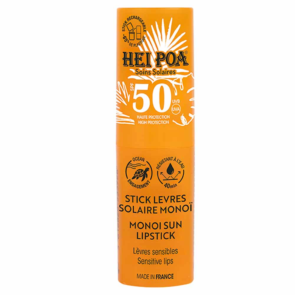 Hei Poa Soins Solaires Stick Lèvres Solaire SPF50+ 4g