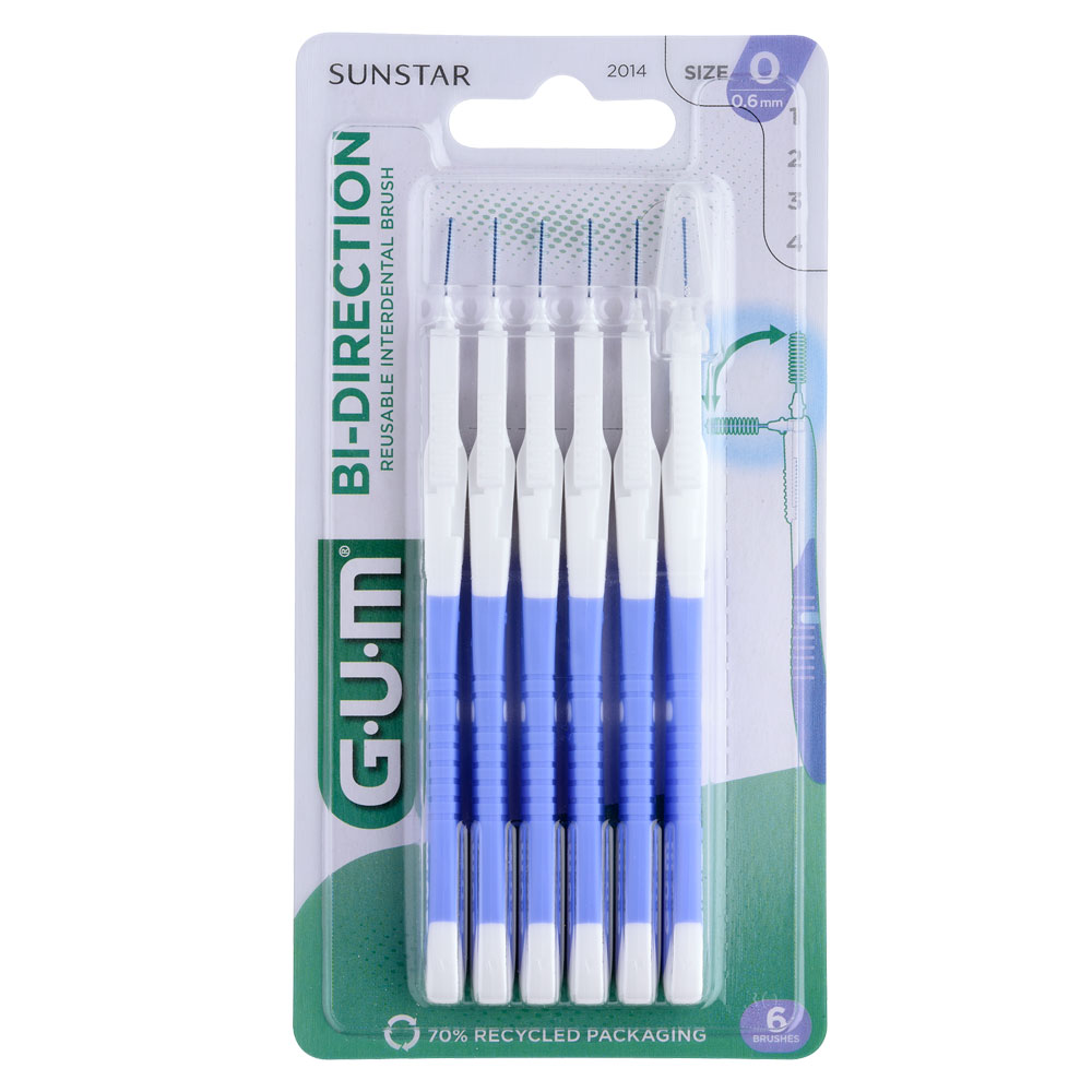 Gum Brossettes Interdentaires Bi-Direction 0.6 mm x6