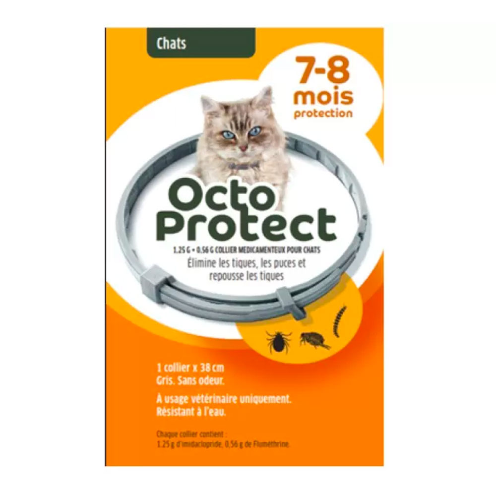 OctoProtect Collier Chat tiques et puces x1