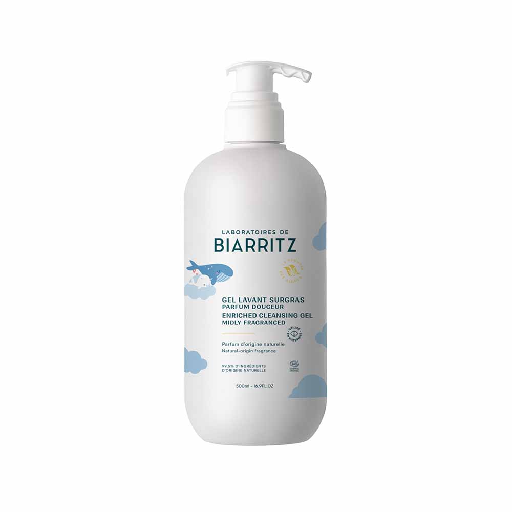 Laboratoires De Biarritz Bébé Gel lavant Surgras Bio Parfum Douceur Corps & Cheveux 500ml